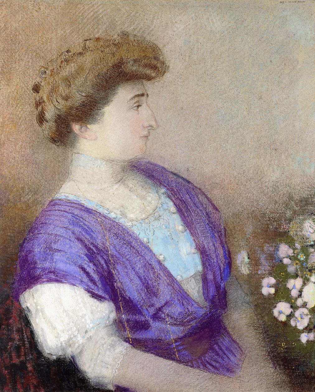 De Gonet márkiné portréja, 1907 alkotó: Odilon Redon