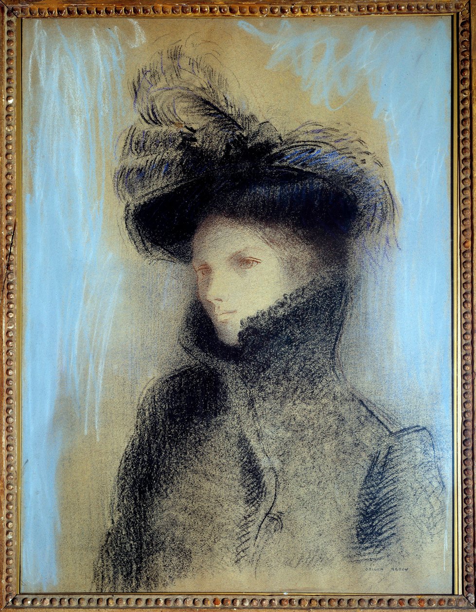 Marie Botkin keramikus portréja, Odilon Redon pasztellje alkotó: Odilon Redon