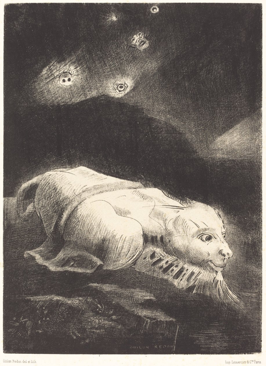 Amikor az élet ébredt a homályos anyag mélyén alkotó: Odilon Redon