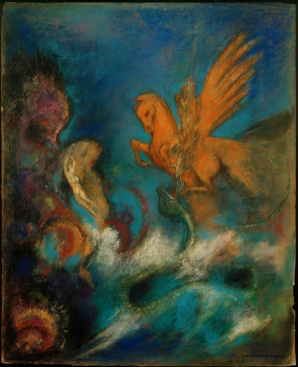 Roger és Angelica (Perseus és Andromeda) alkotó: Odilon Redon
