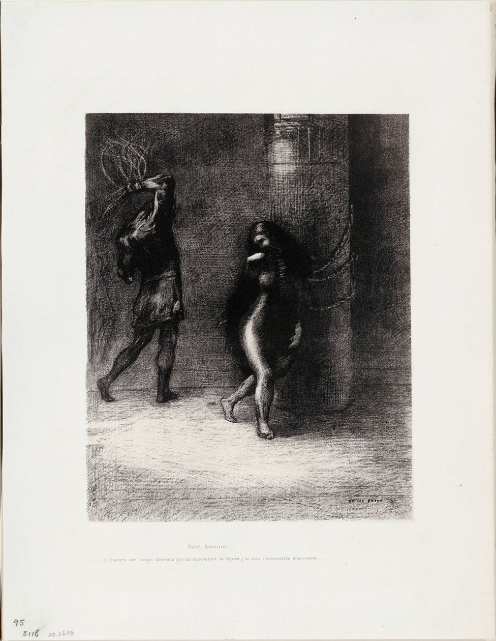 Szent Antal: "Hosszú haja alatt, ami eltakarta az arcát, azt hittem felismertem Ammonáriát", 6/1. tábla alkotó: Odilon Redon