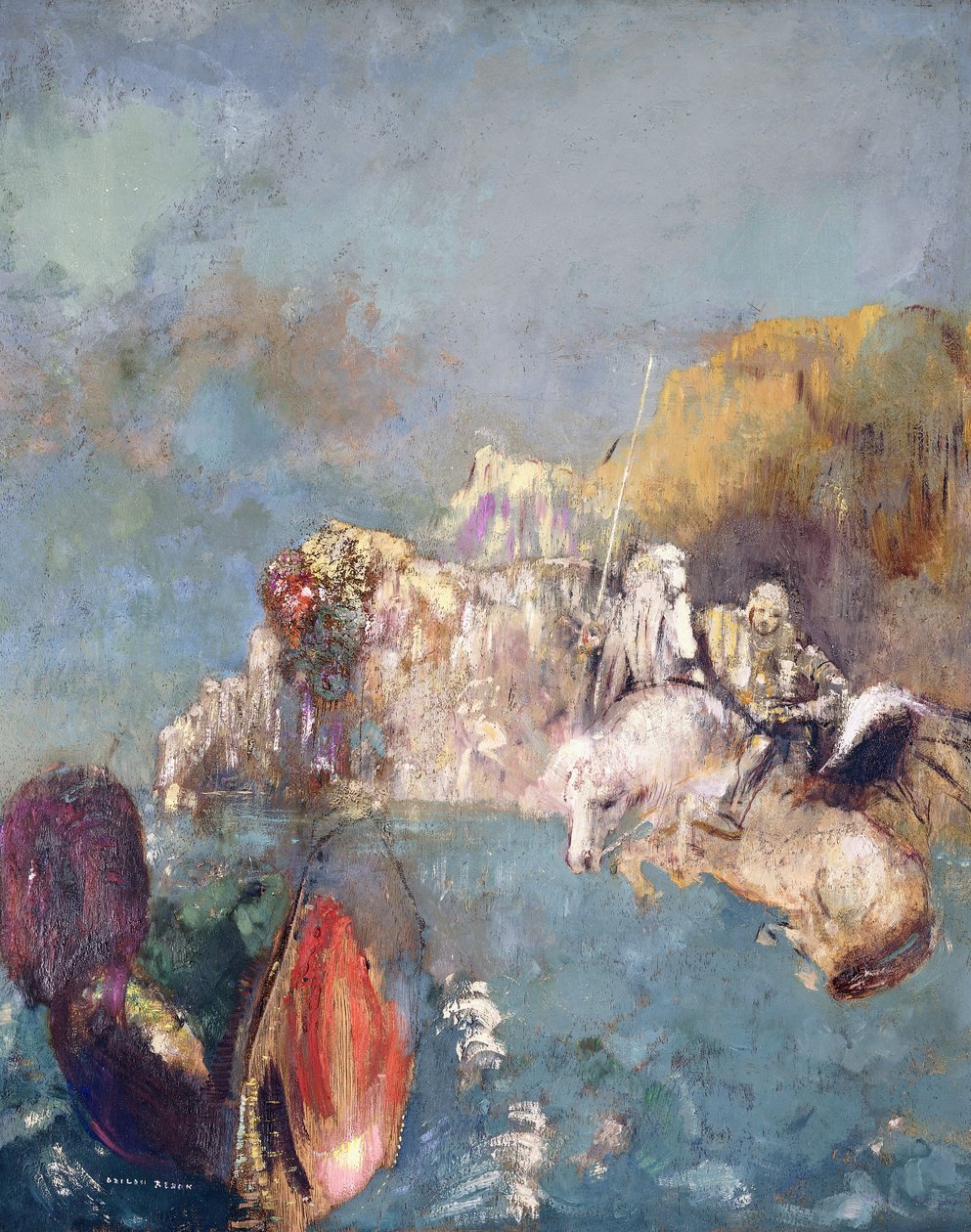 Szent György és a sárkány, 1909-1910 alkotó: Odilon Redon
