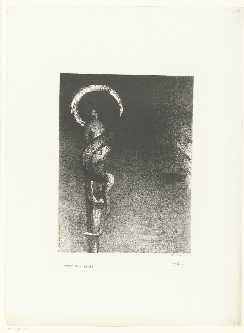 Slangenaureool Serpent-Aureole (cím a tárgyon) alkotó: Odilon Redon
