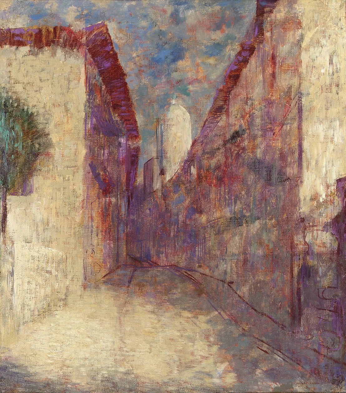 Utca Fontarabie-ban (olaj, vászon) alkotó: Odilon Redon