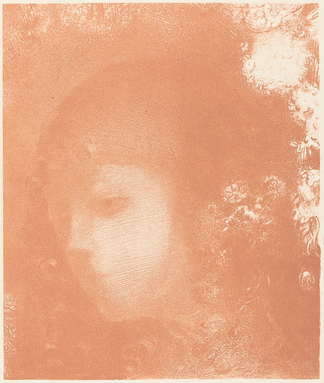 Virágos gyermek feje alkotó: Odilon Redon