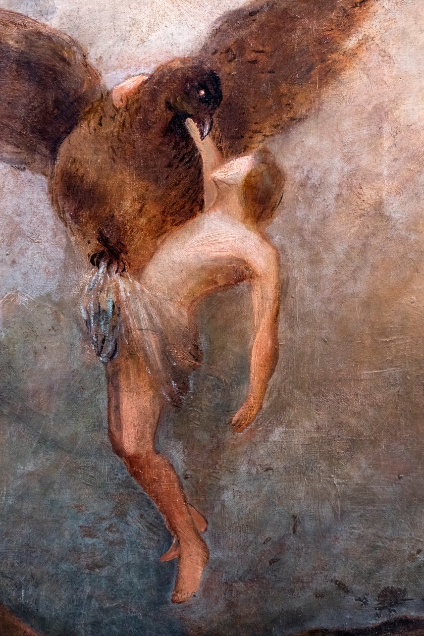 Ganümédész elrablása, részlet, 1910 körül (olaj, vászon) alkotó: Odilon Redon