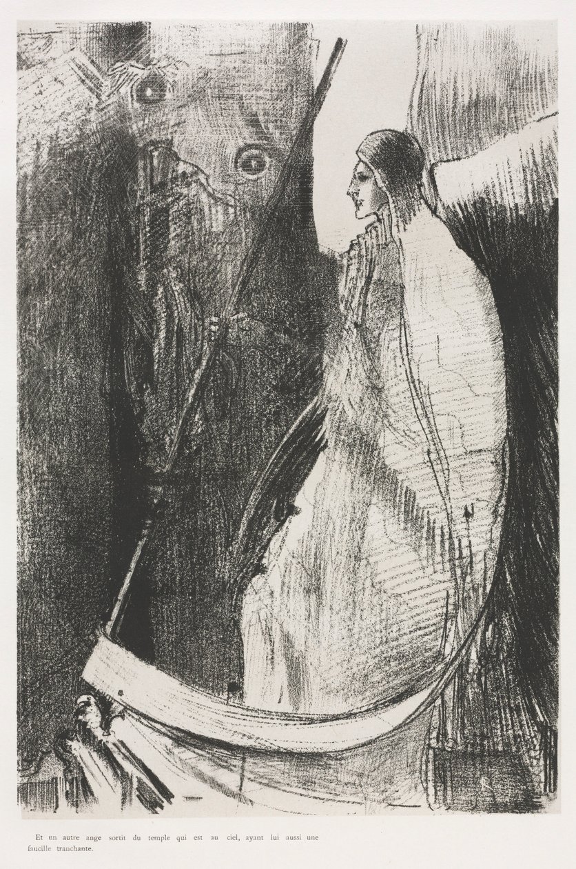 Szent János apokalipszise: És egy másik angyal kijött a templomból..., 1899. alkotó: Odilon Redon