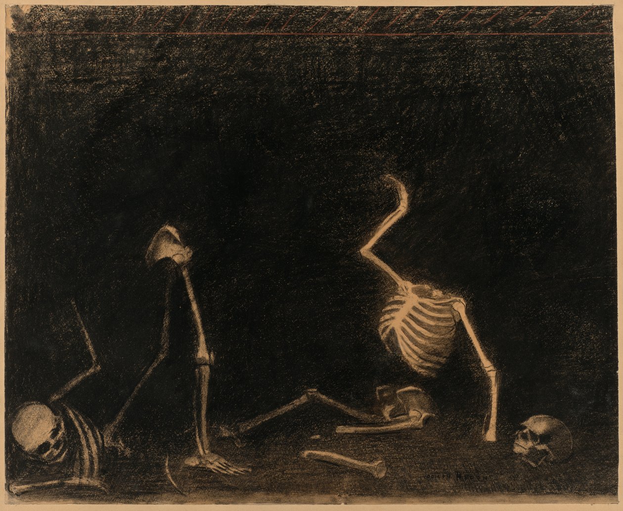 A csontok csatája alkotó: Odilon Redon