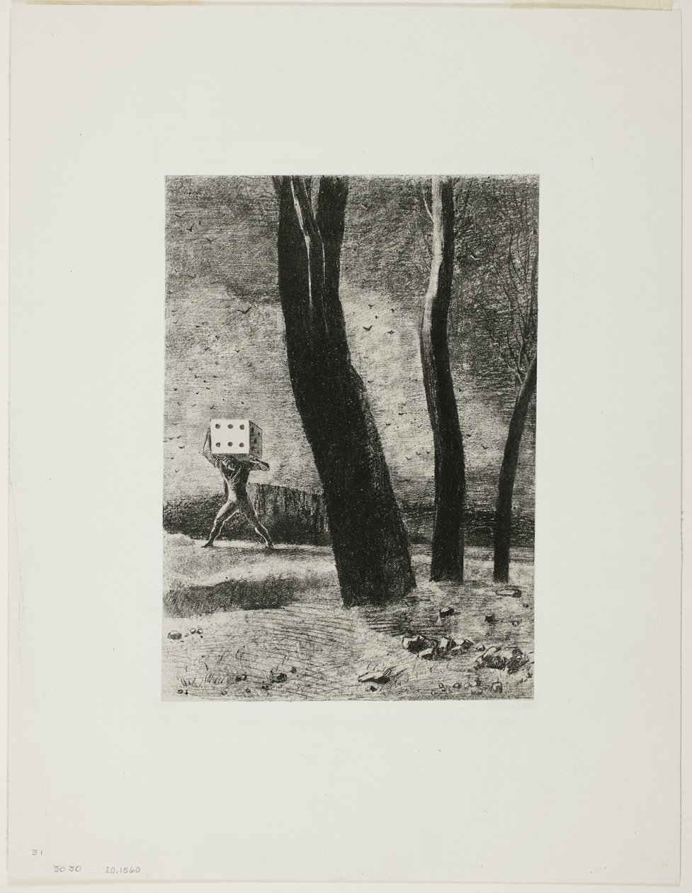 A szerencsejátékos, ötödik tábla az In Dreamsből alkotó: Odilon Redon