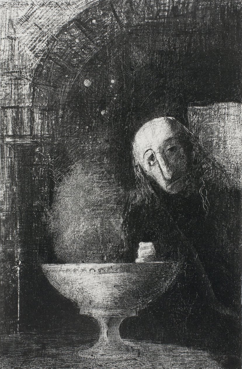 A végtelen keresés, az Éjszakából, 1886 alkotó: Odilon Redon