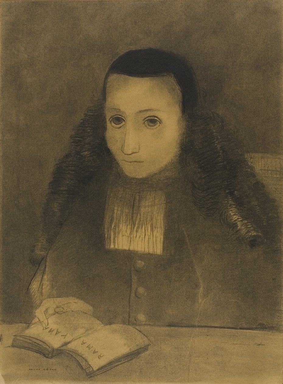 A kis apát a Rámájánát olvassa, 1883 alkotó: Odilon Redon
