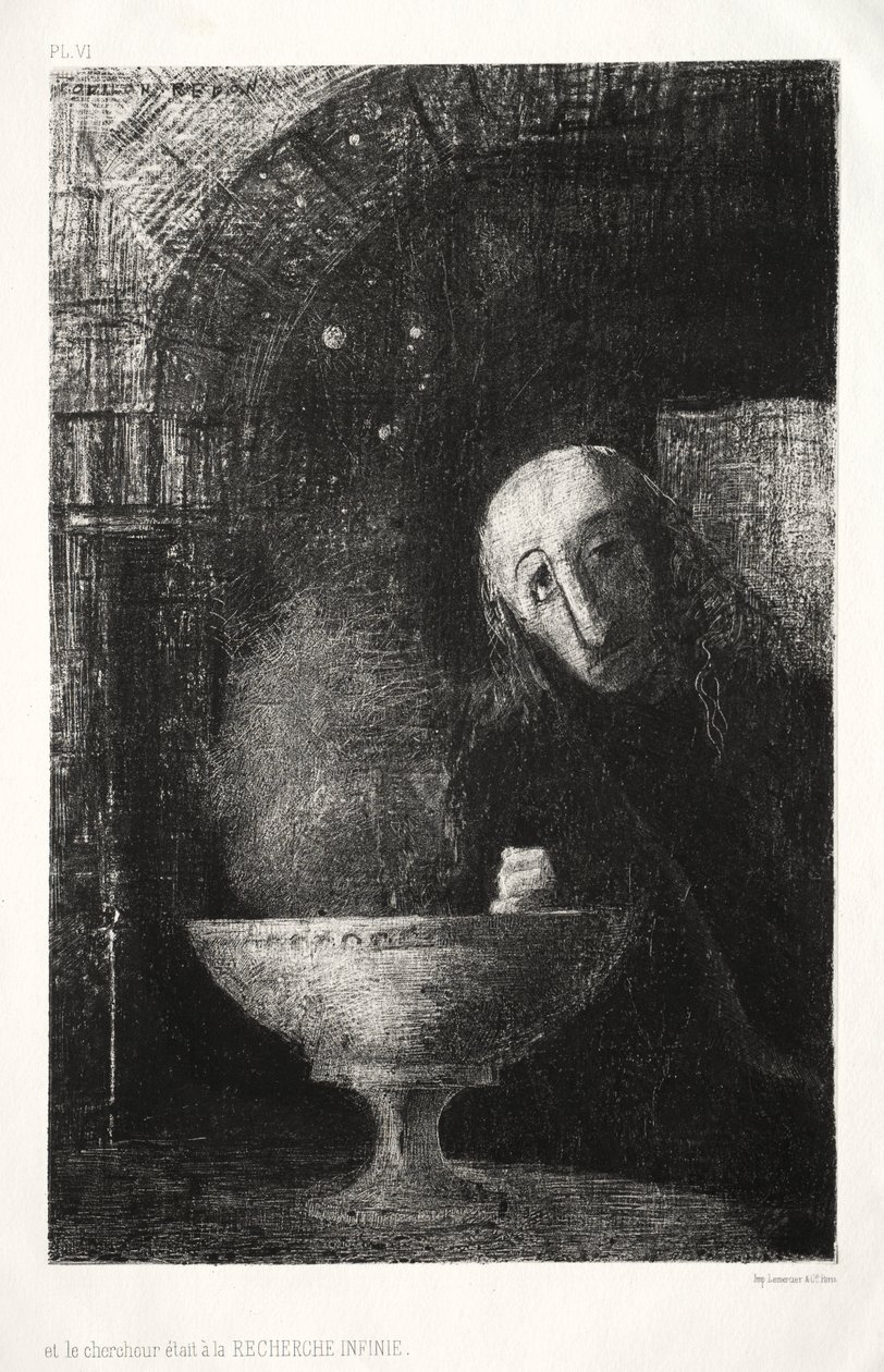 Az éjszaka: És a kereső végtelen keresésben volt, 1886. alkotó: Odilon Redon