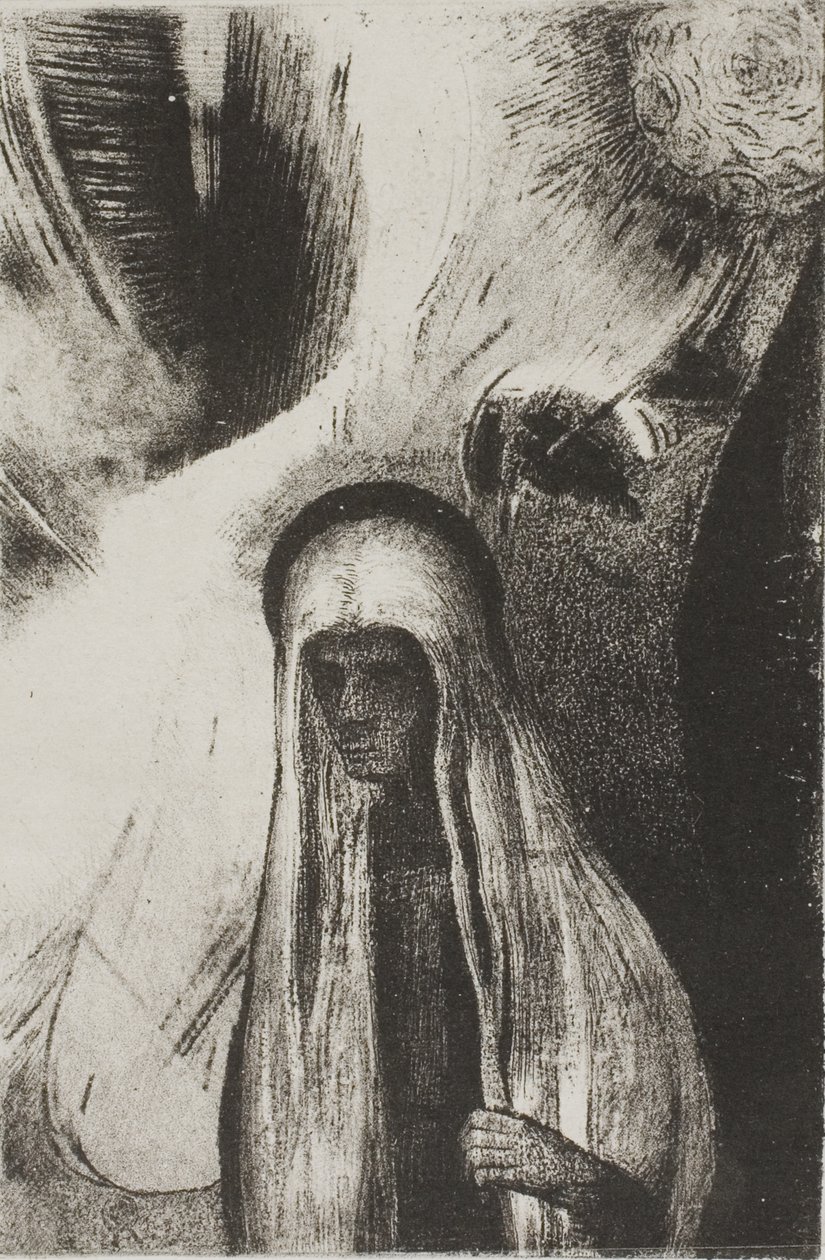 Az öregasszony: Mitől félsz? Széles fekete lyuk! Talán üres?”, 19/24 alkotó: Odilon Redon
