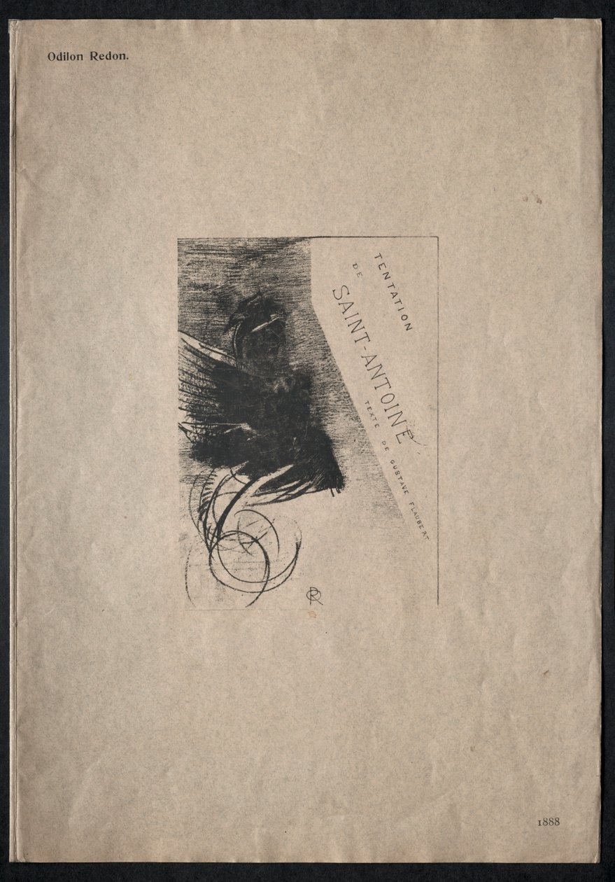 Szent Antal megkísértése Első sorozat: Borító, 1888. alkotó: Odilon Redon