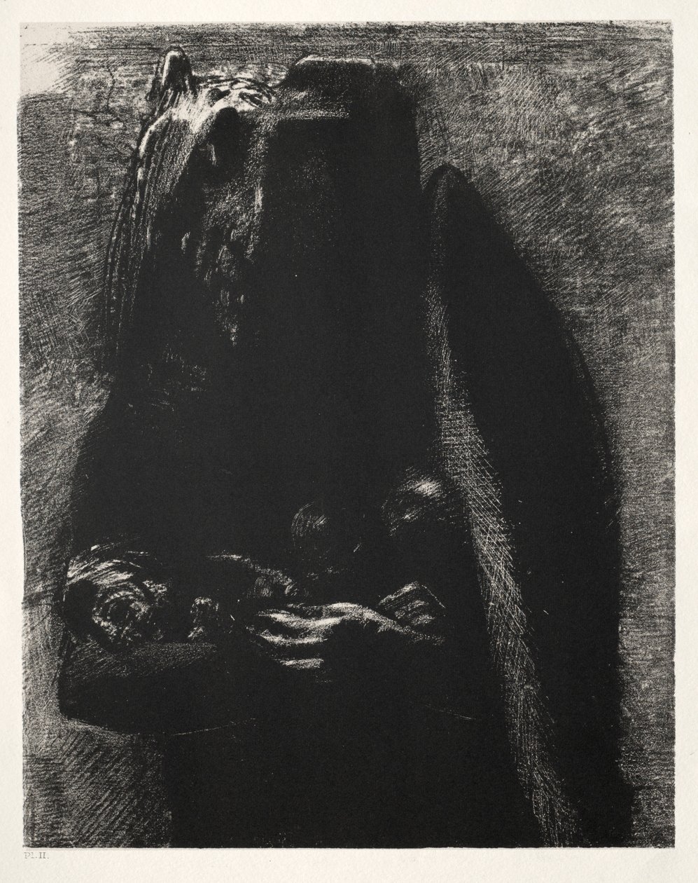 Szent Antal megkísértése Első sorozat: Ez az ördög, két szárnya alatt hord, 1888. alkotó: Odilon Redon