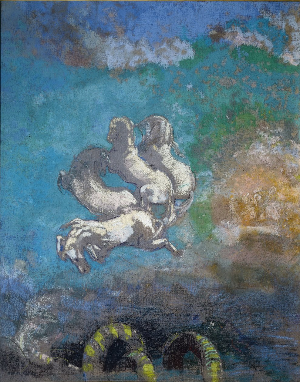 Apollo szekere - Pasztell alkotó: Odilon Redon