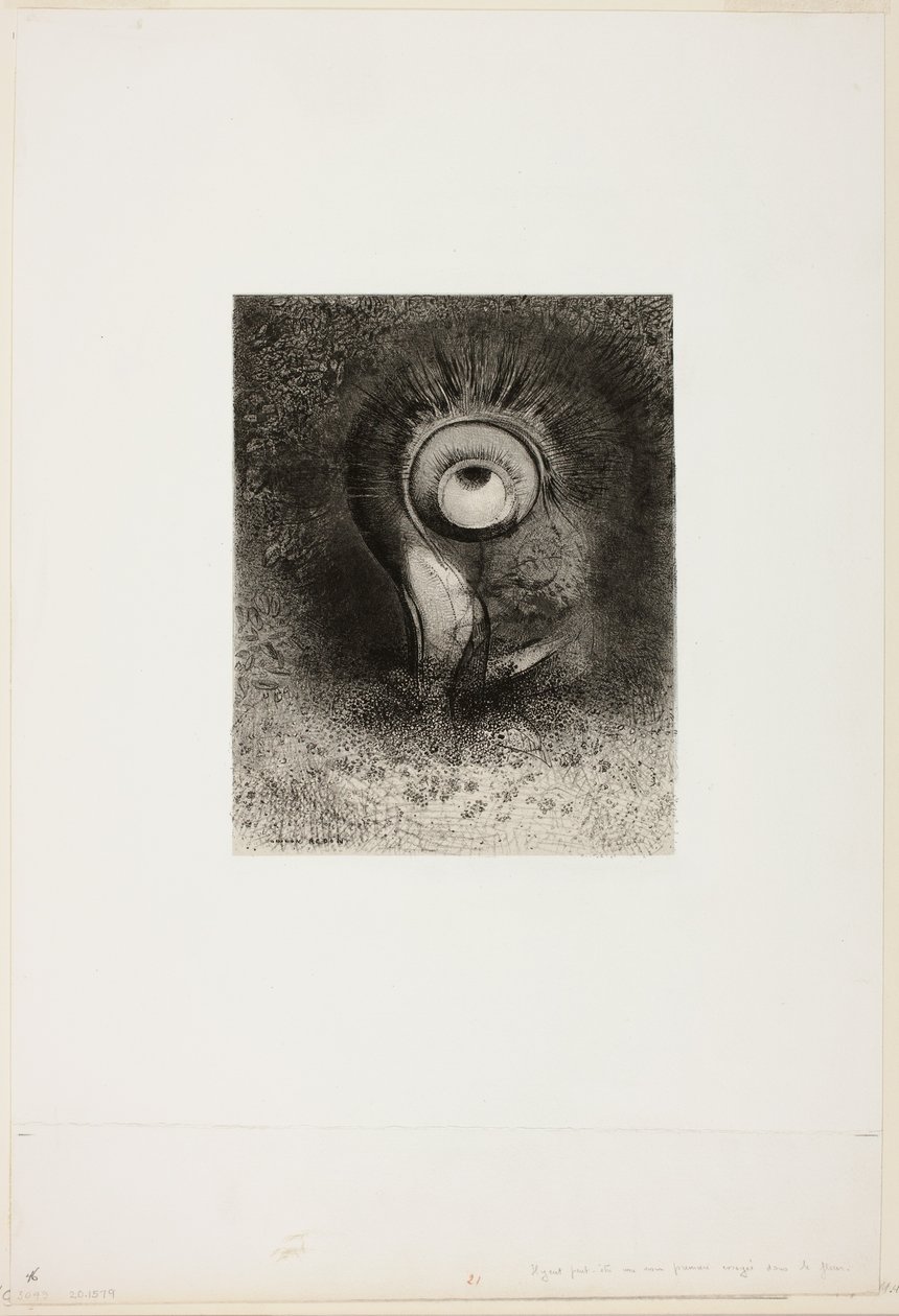Talán az első látomás kísérlete volt a virágban, a "Les Origines" 8/2. táblája alkotó: Odilon Redon
