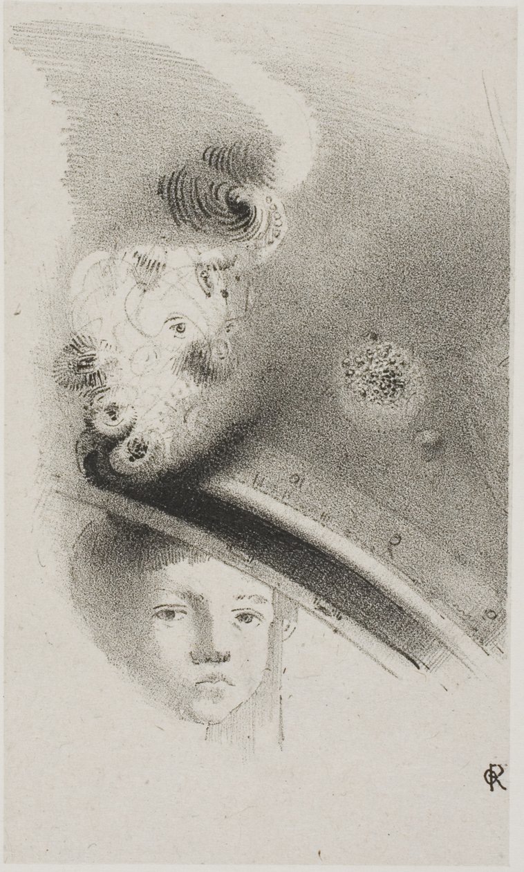 Névtelen próba litográfia alkotó: Odilon Redon
