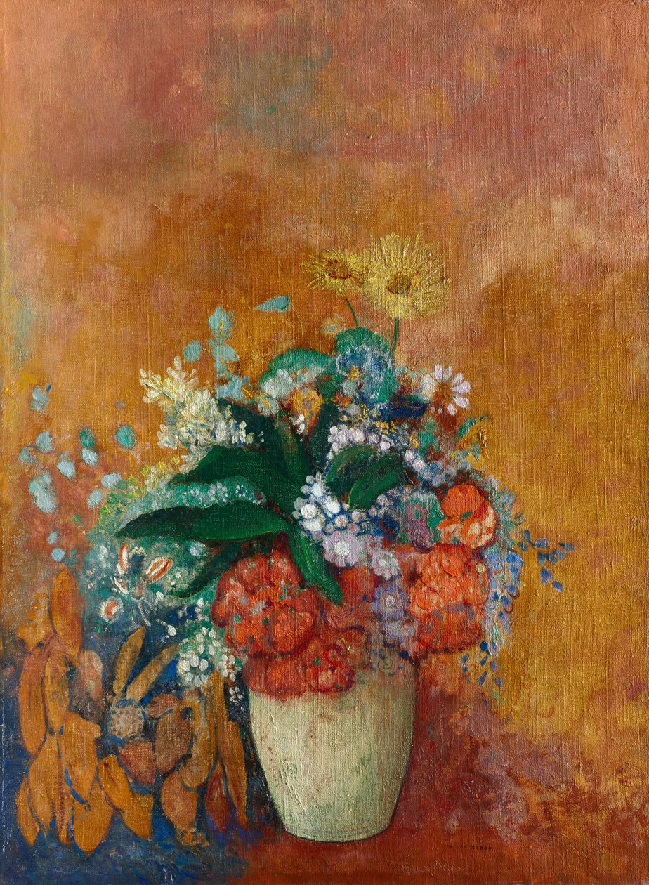 Virágváza, 1905 körül (olaj, szövet) alkotó: Odilon Redon