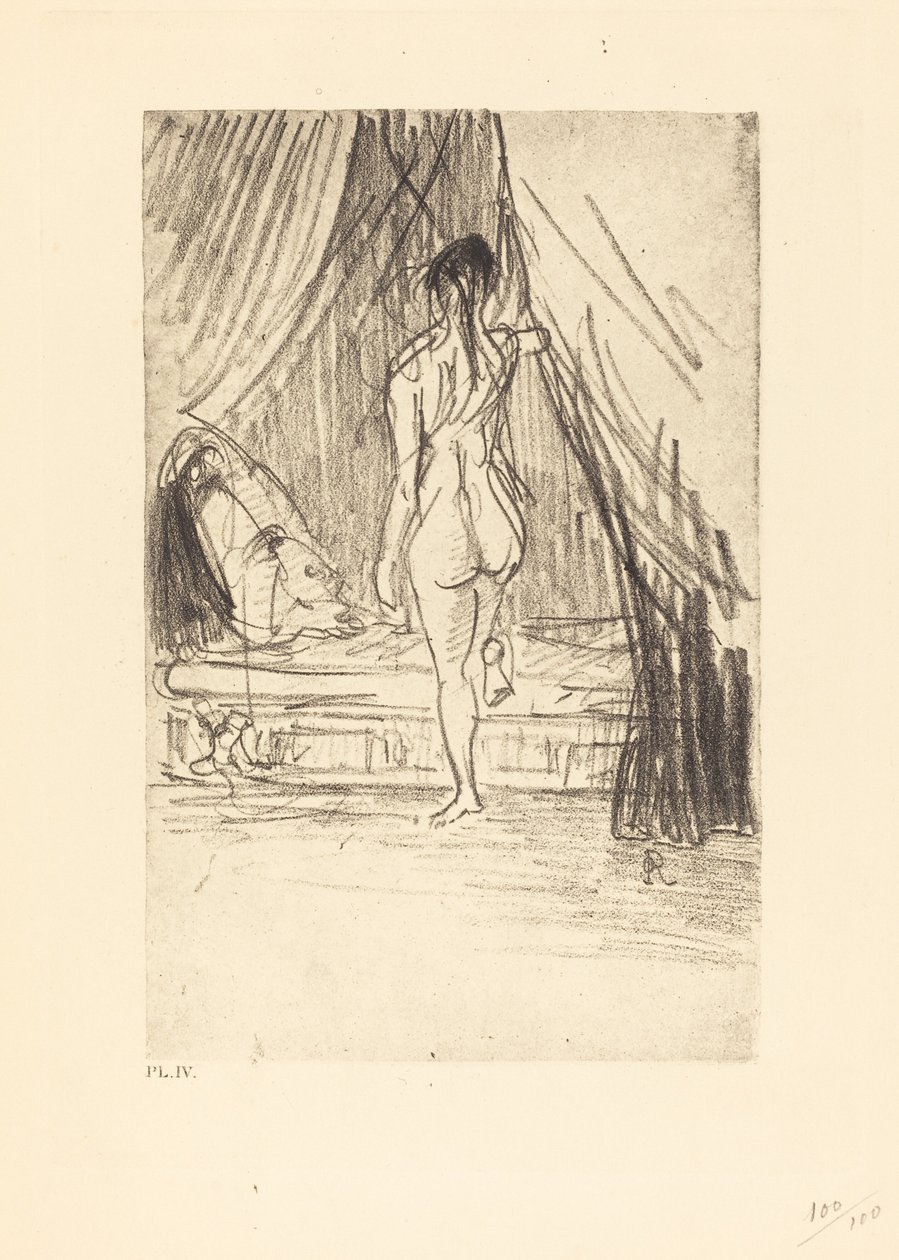 Volupte, Fantome Elastique! (Öröm, rugalmas fantom!) alkotó: Odilon Redon