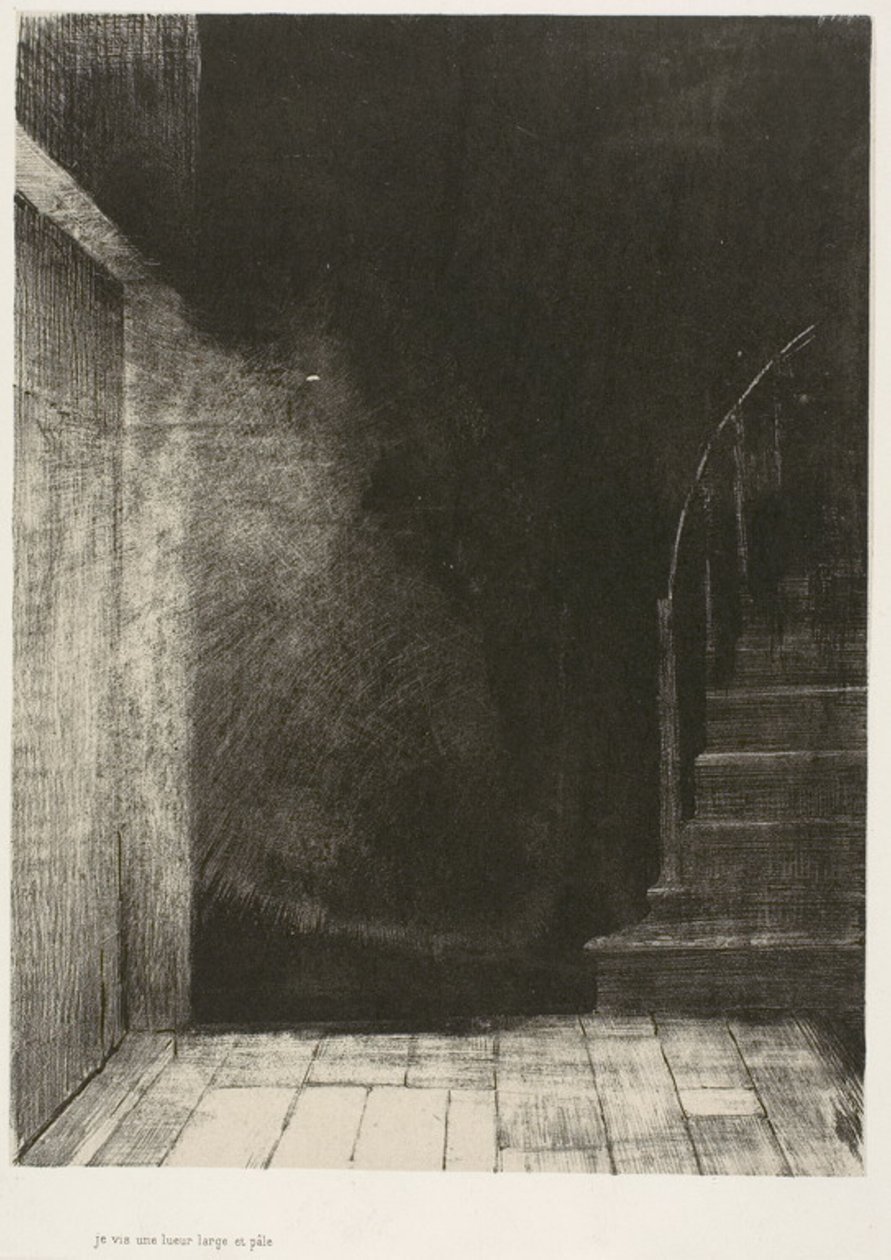 Mindketten láttunk egy nagy halvány fényt, 6/2. tábla alkotó: Odilon Redon