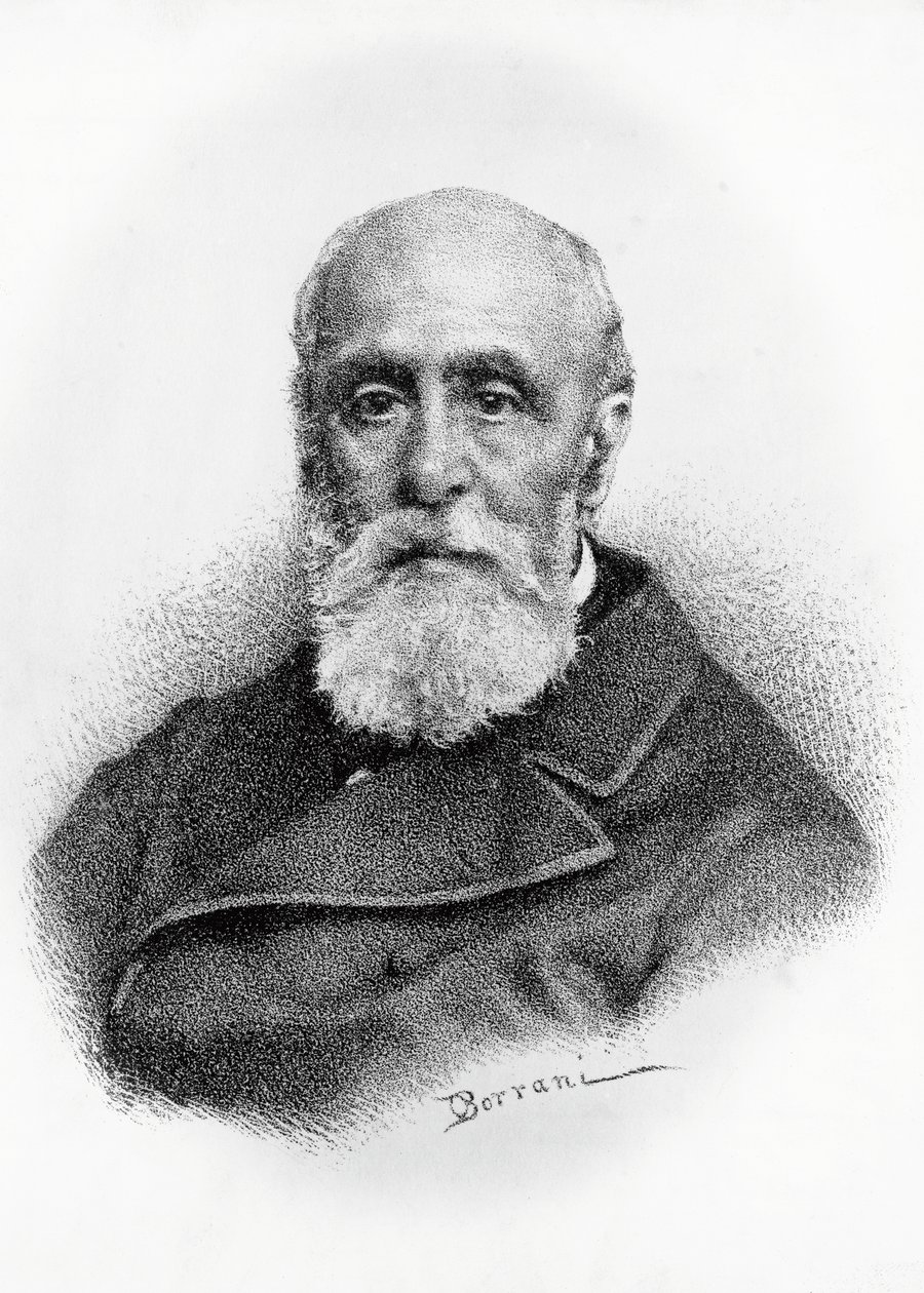 Giovanni Ruffini (1807-1881) olasz költő és hazafi portréja, litográfia Odoardo Borrani (1833-1905) rajza alapján alkotó: Odoardo Borrani