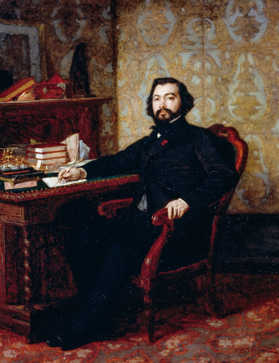 Aristide Minelli ügyvéd portréja, Odoardo Borrani (1833-1905), olajtábla, 40,5x32,5 cm alkotó: Odoardo Borrani