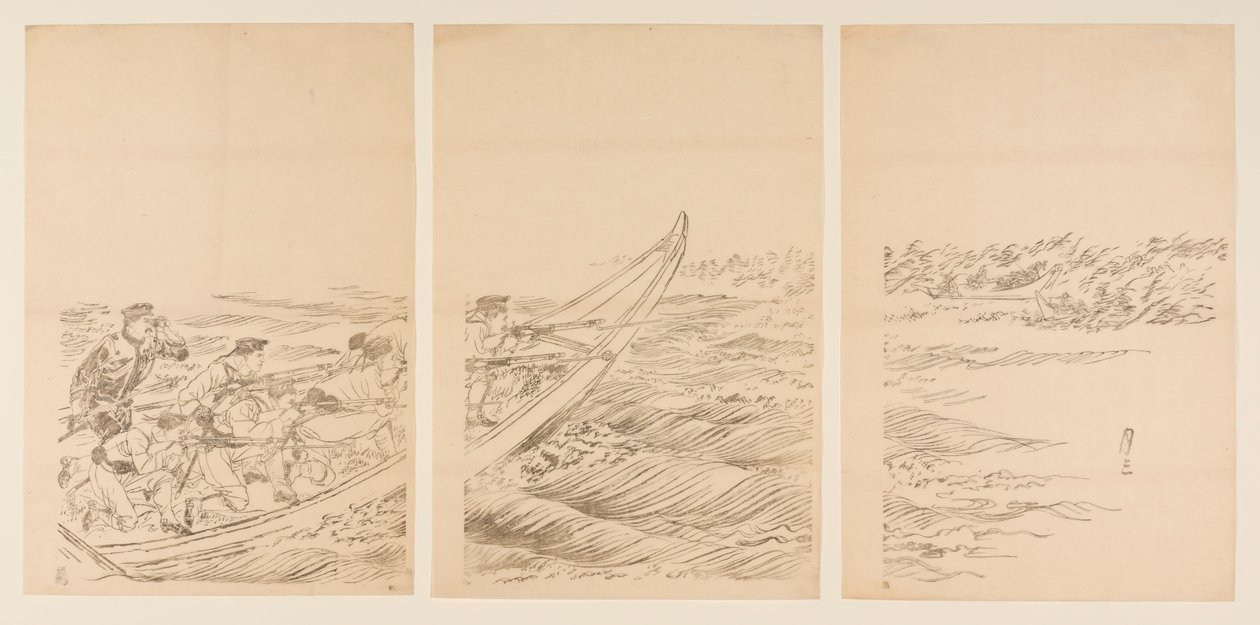 Konfliktus a Yalu folyón alkotó: Ogata Gessan