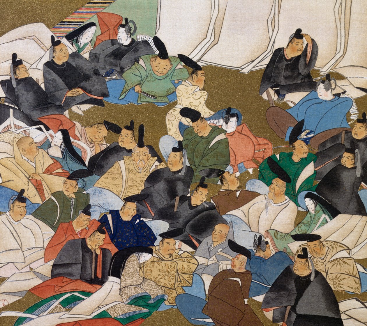 36 költő, Ogata Korin (1658-1716) festménye papírra, Japán, Edo-korszak alkotó: Ogata Korin