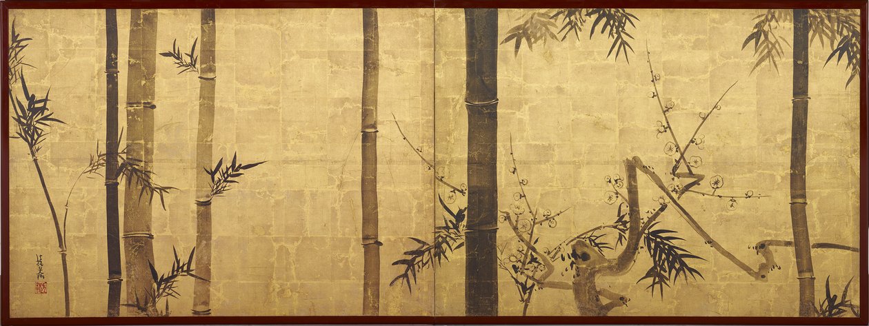 Bambusz és szilvafa alkotó: Ogata Korin