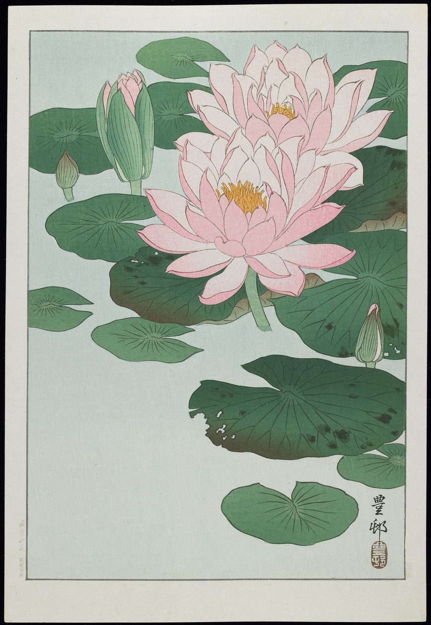Tavirózsa, 1930-as évek alkotó: Ohara Koson