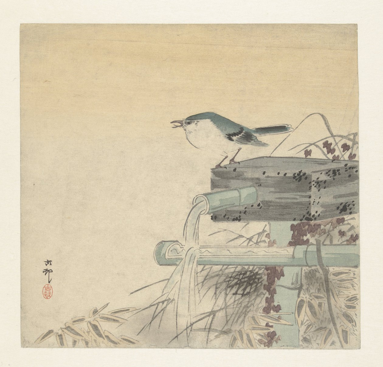 Kék csalogány alkotó: Ohara Koson