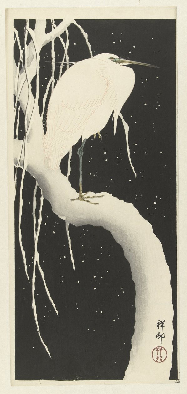 Gém a hóban alkotó: Ohara Koson