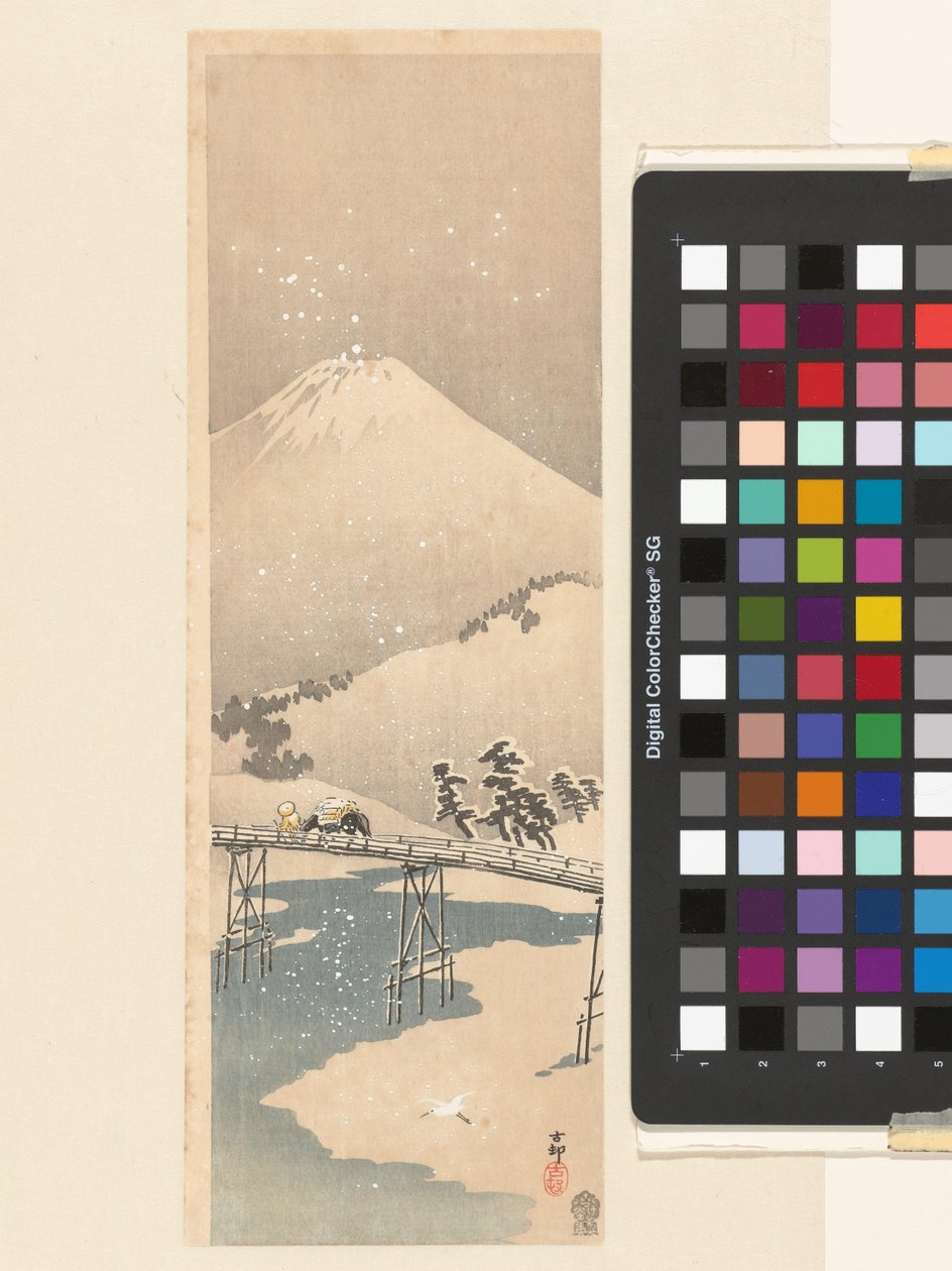 Havas táj a Fuji-hegyen alkotó: Ohara Koson
