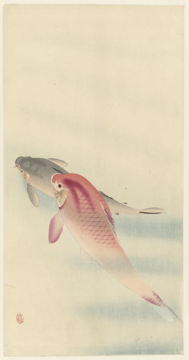 Két ponty alkotó: Ohara Koson