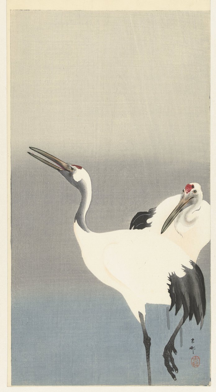 Két daru alkotó: Ohara Koson
