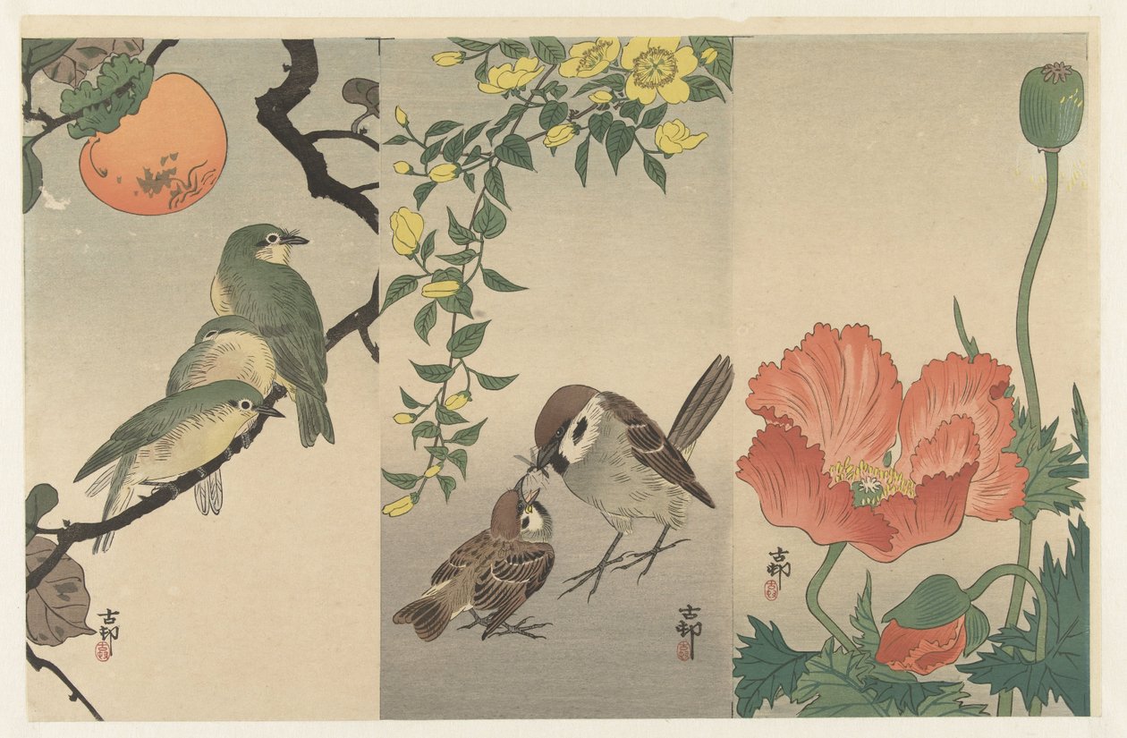 Madarak és növények alkotó: Ohara Koson