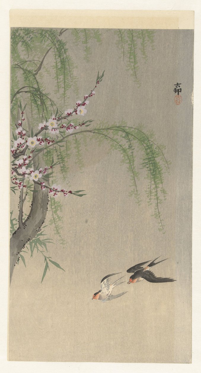 Fecske repülés közben alkotó: Ohara Koson