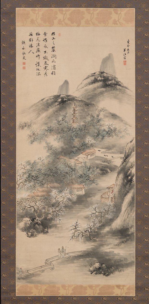 Bambusz és szilva kora tavasszal, 1843. alkotó: Okada Hanko