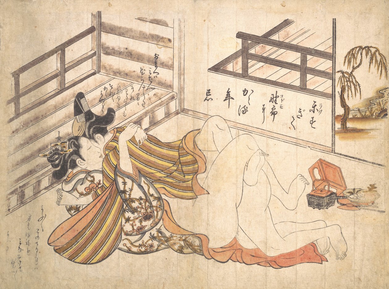 Hálószoba jelenet, kb. 1739., kb. 1739. alkotó: Okumura Masanobu