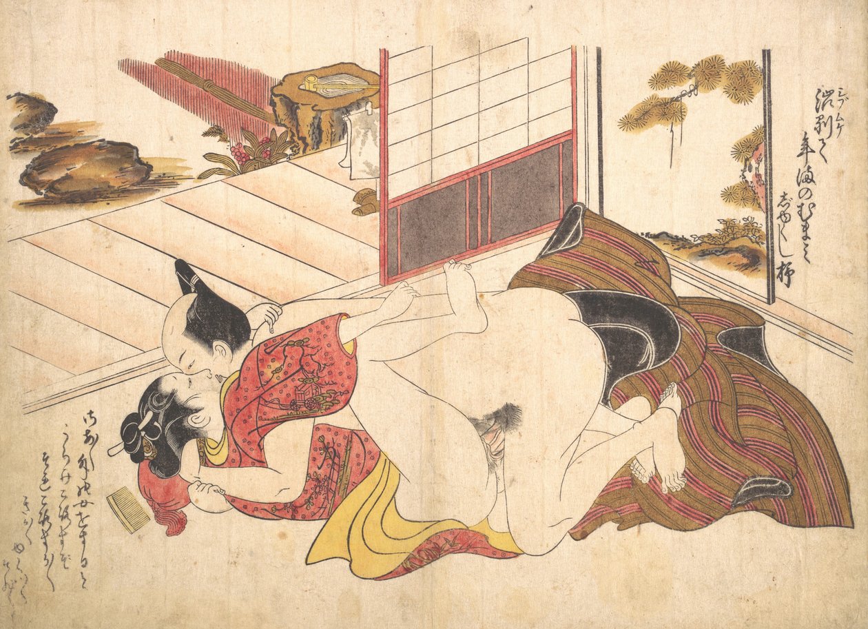 Hálószoba jelenet, kb. 1739., kb. 1739. alkotó: Okumura Masanobu