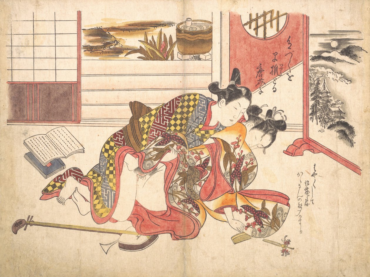 Hálószoba jelenet, kb. 1739., kb. 1739. alkotó: Okumura Masanobu