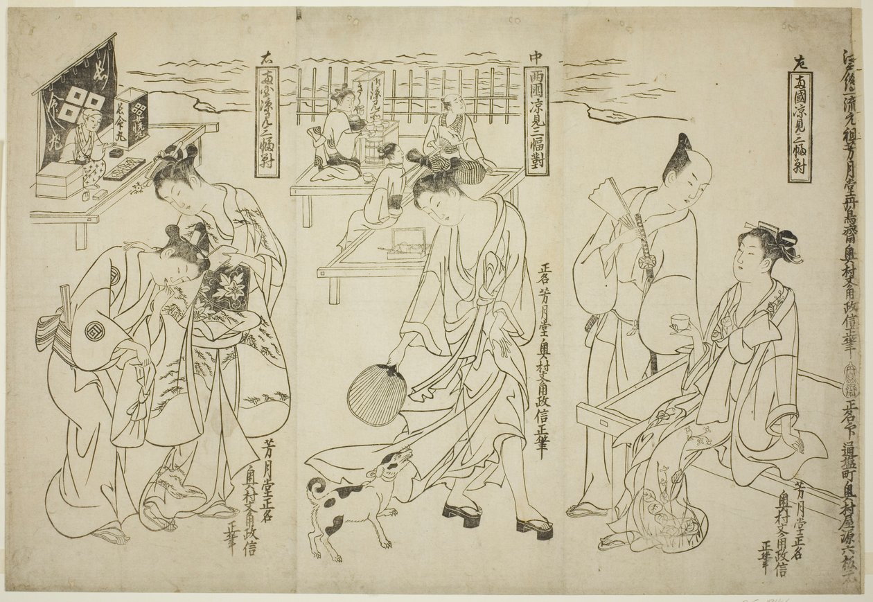 A RYOGOKU KIALAKULÁSA alkotó: Okumura Masanobu