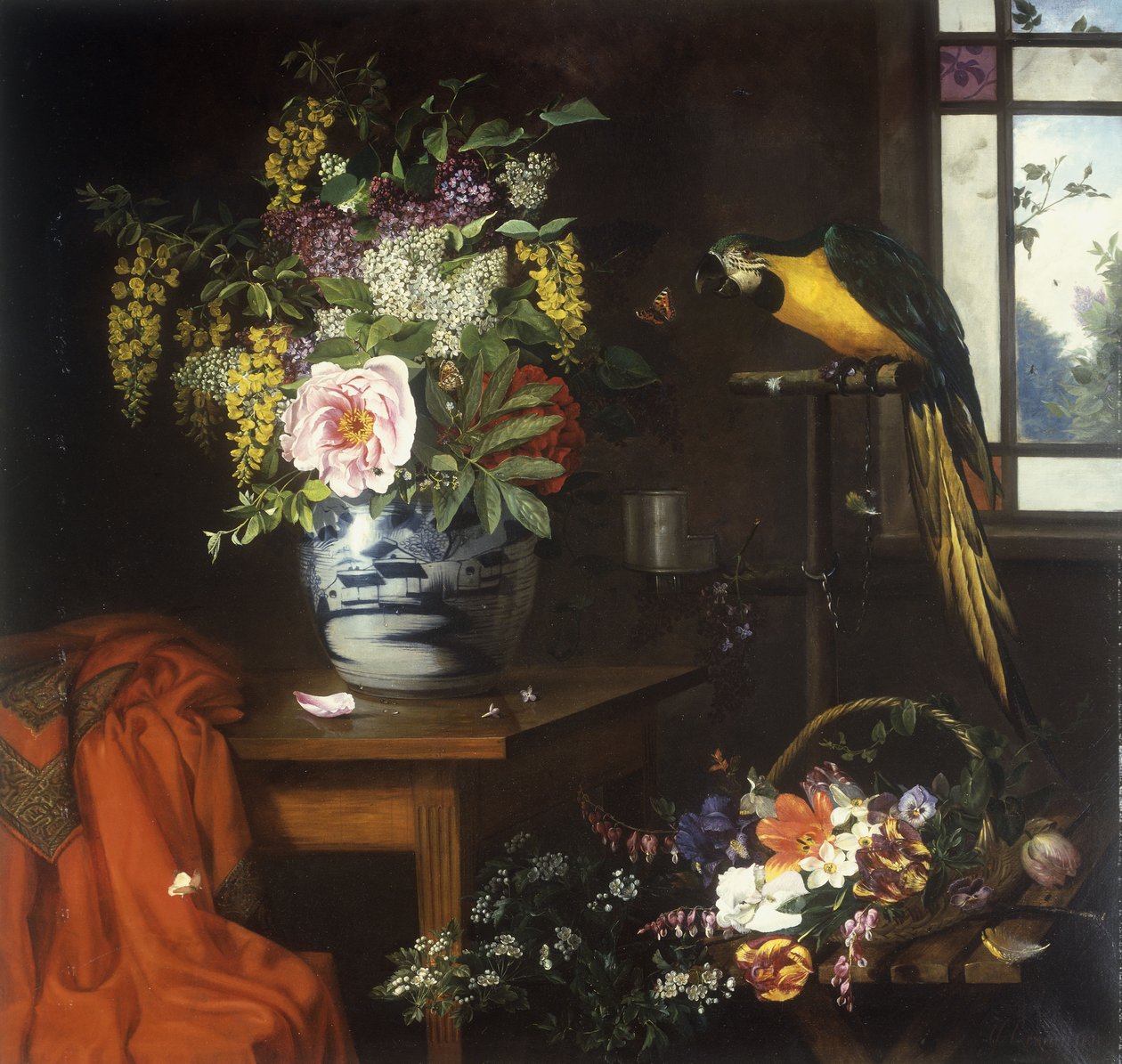 Csendélet virágvázával, 1874 alkotó: Olaf August Hermansen