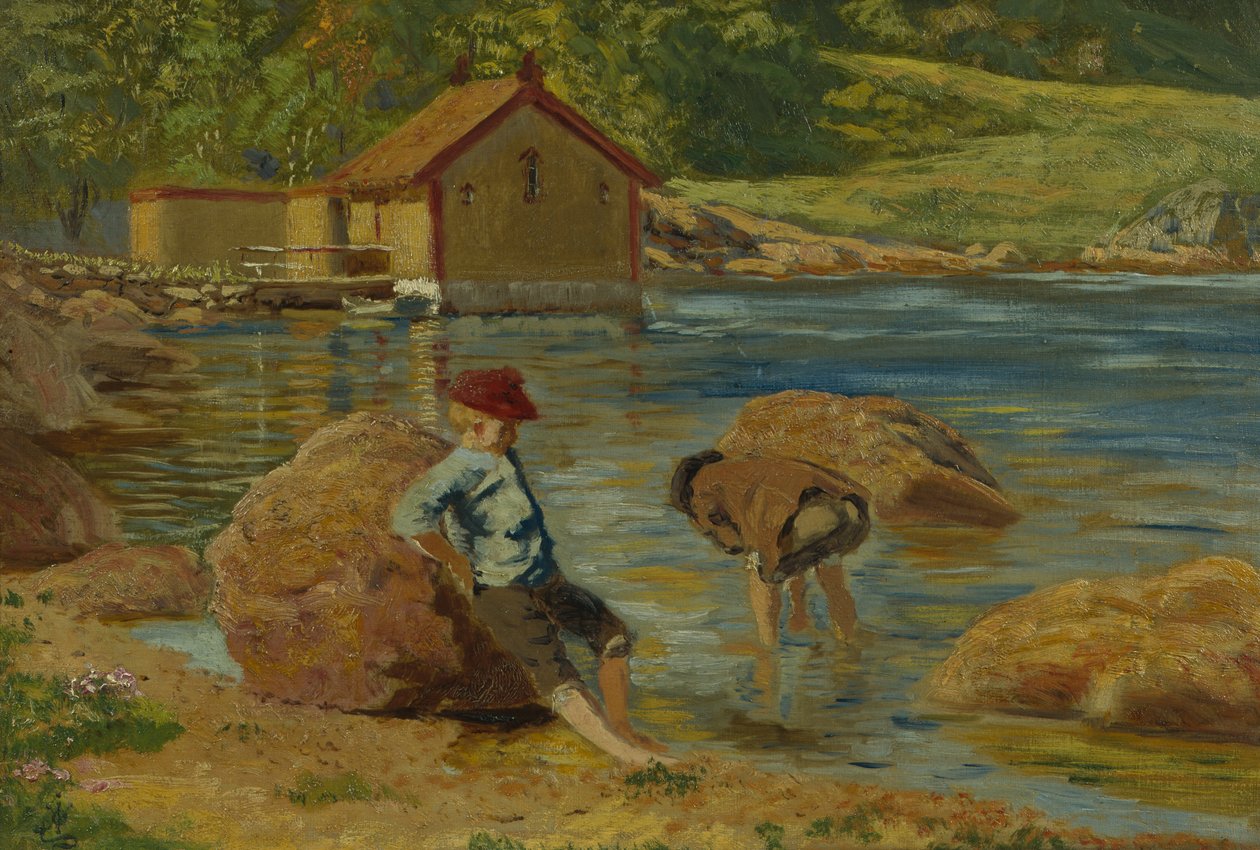 Táj az erdei fjordtól alkotó: Olaf Isaachsen