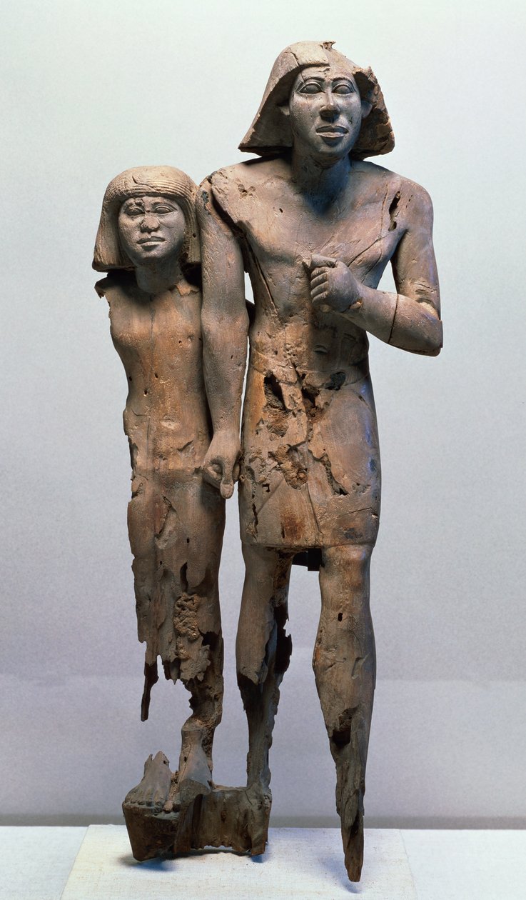 Anonim házaspár, a Memphis-pár (akácfa) (lásd még: 154095) alkotó: Old Kingdom Egyptian