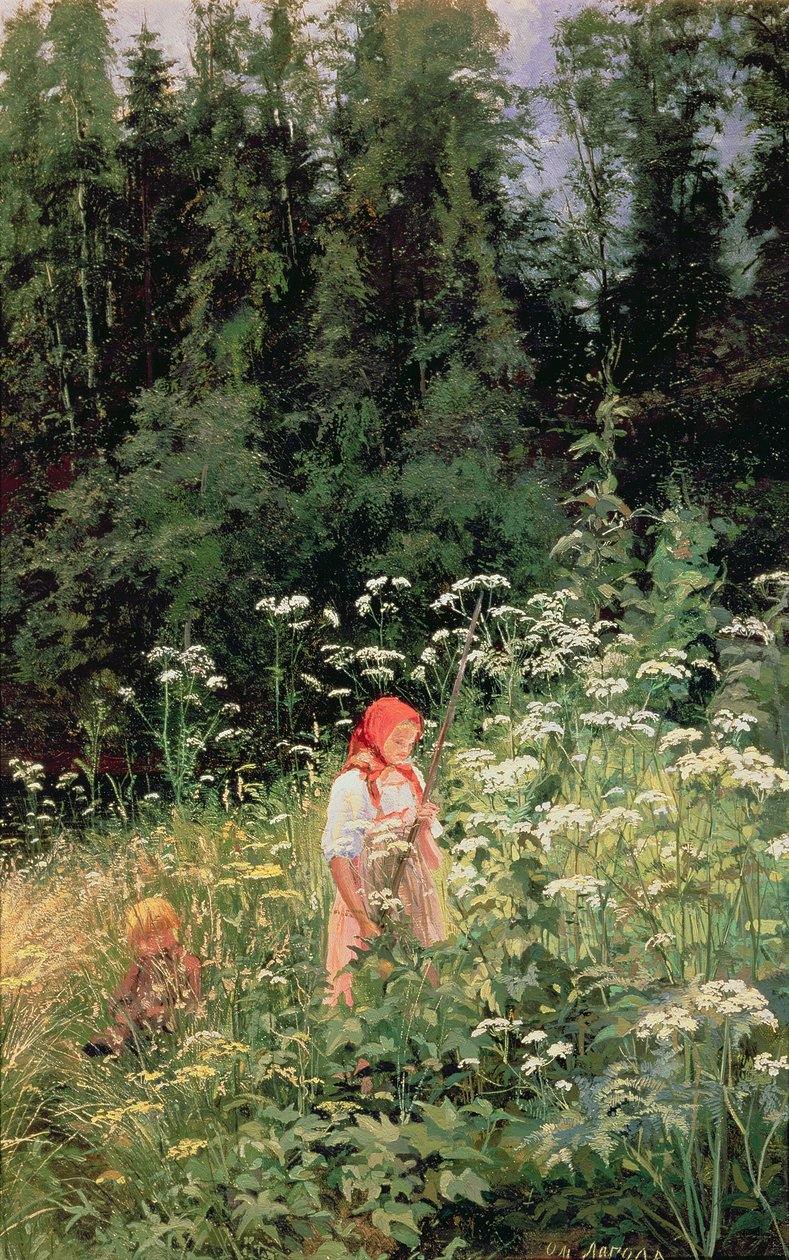 Lány a vadvirágok között, 1880 alkotó: Olga Antonova Lagoda Shishkina