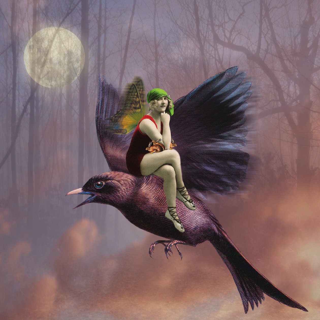 Repülés, 2014, (digitális kollázs) alkotó: Olga Snell