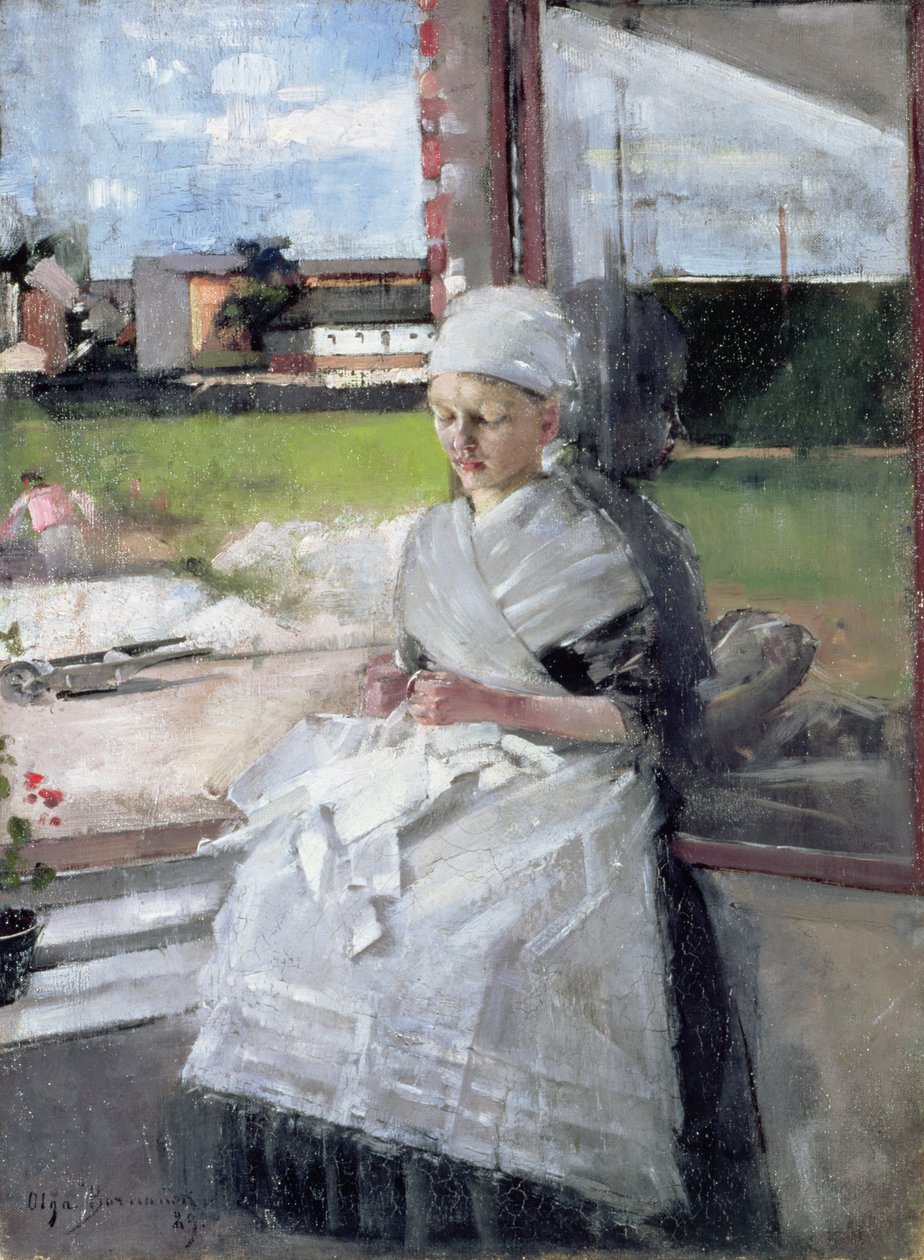 Breton lány, 1889, olaj, vászon alkotó: Olga Boznanska
