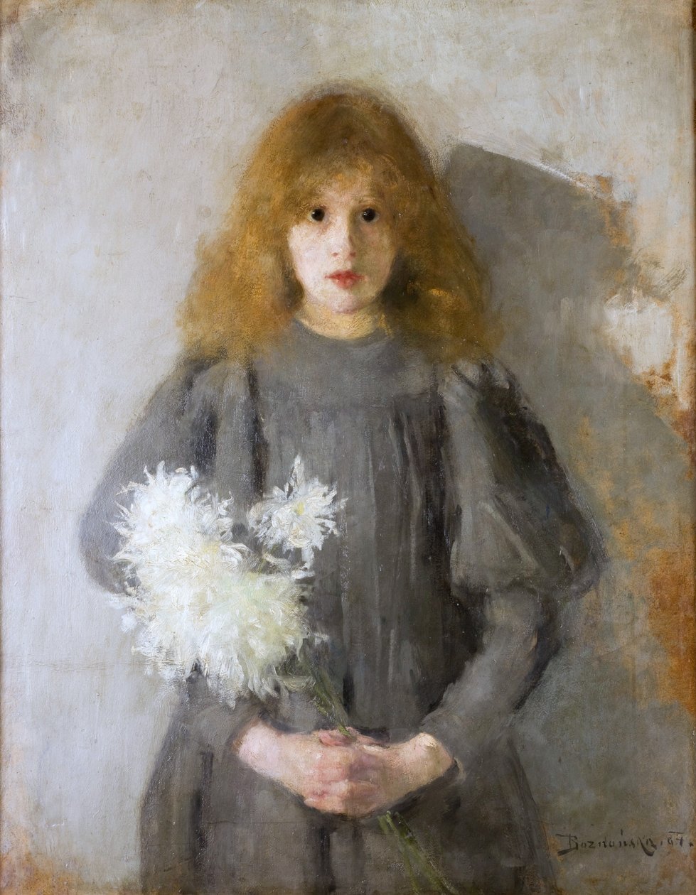 Lány krizantém alkotó: Olga Boznanska